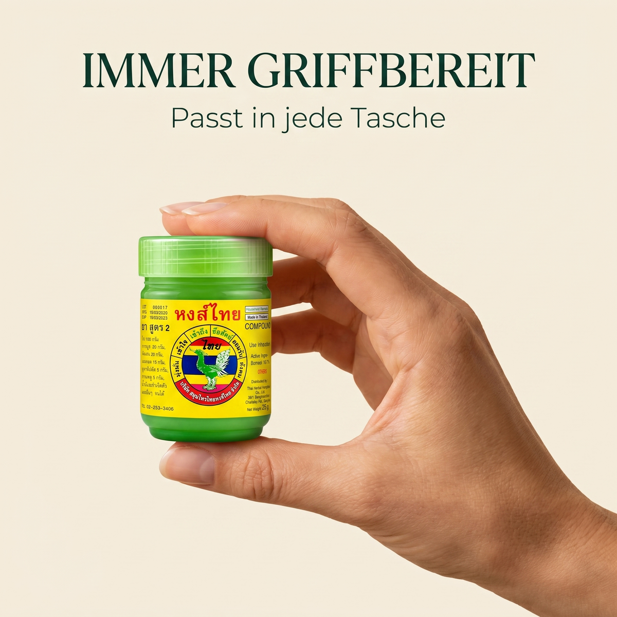 Immer griffbereit – passt in jede Tasche