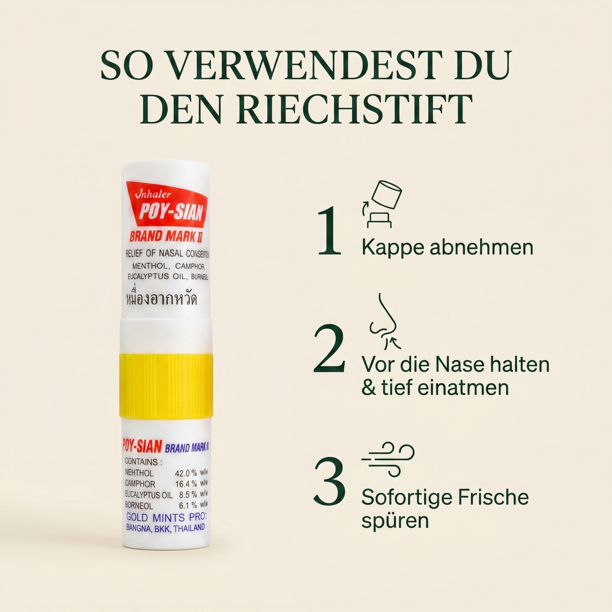 So verwendest du den Riechstift