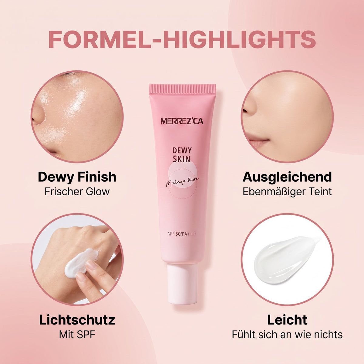 Merrezca Dewy Skin Make-up Base – Formula highlights