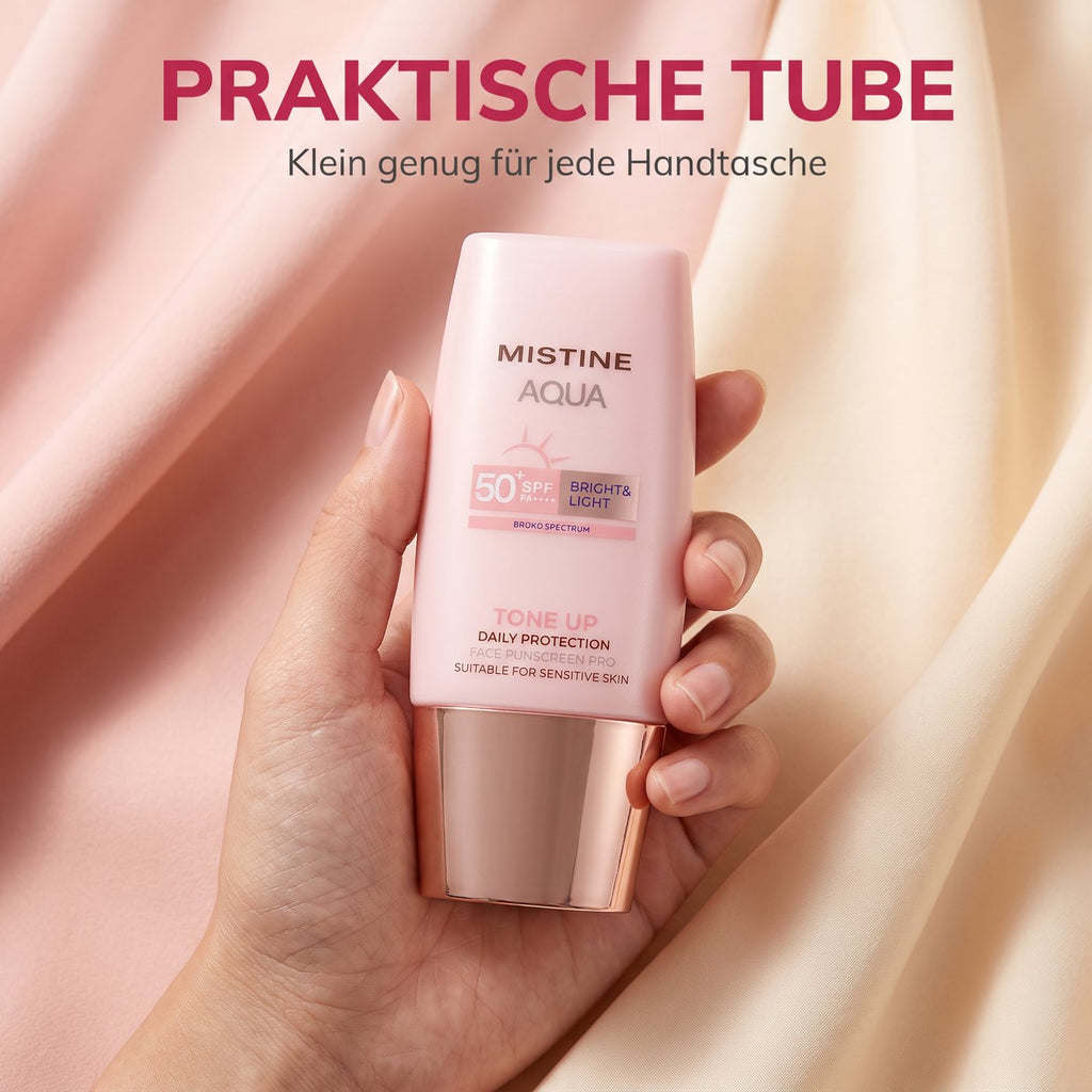 Mistine Tone-Up Sunscreen SPF50+ (Pink Cap) – Handy on the go