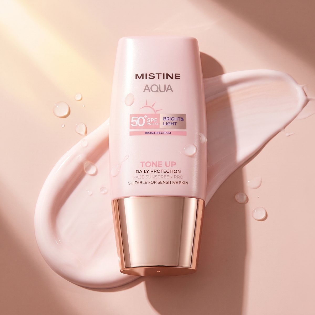 Mistine Tone-Up Sunscreen SPF50+ (Pink Cap) – Product image