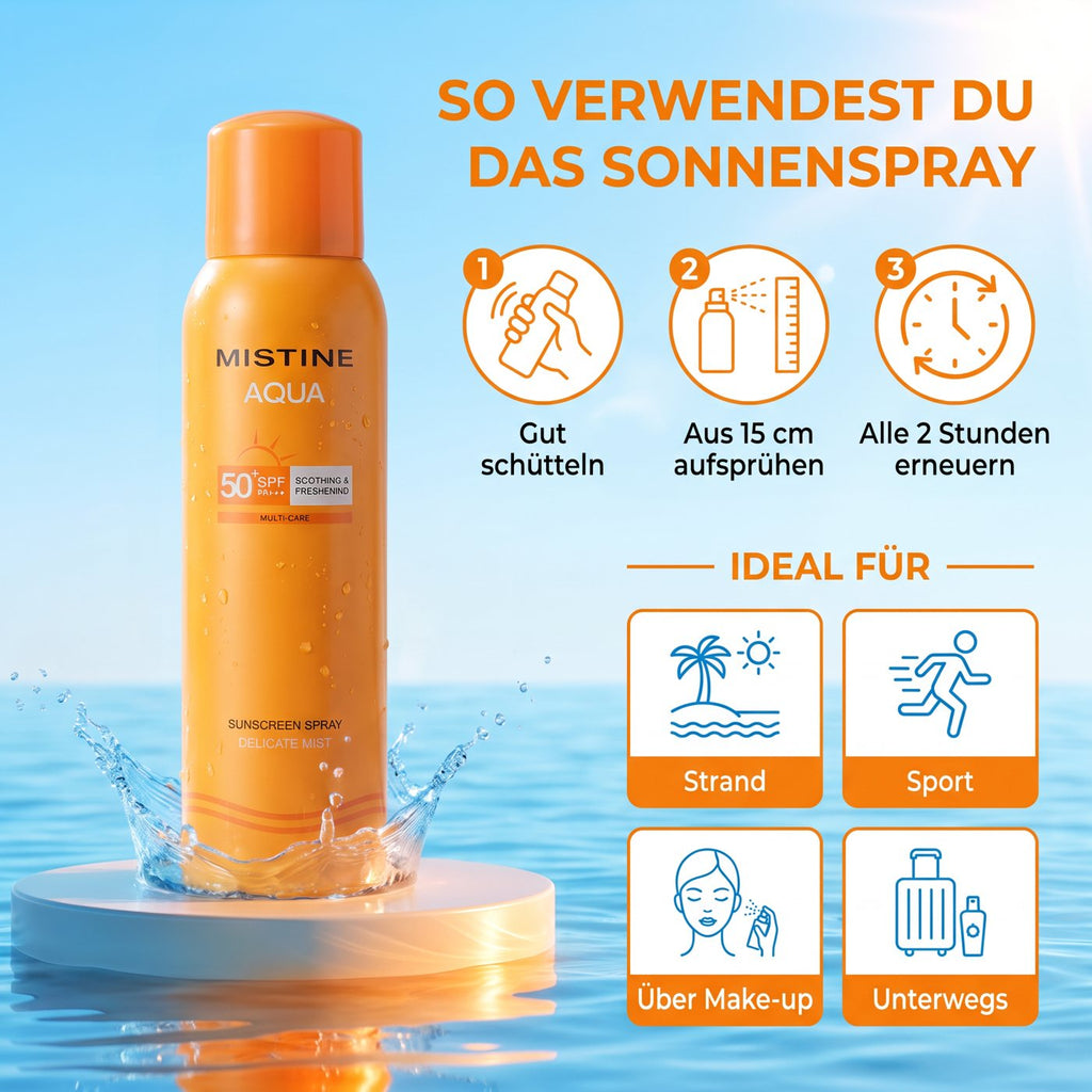 Mistine Sun Spray SPF50+ PA++++ – How to use