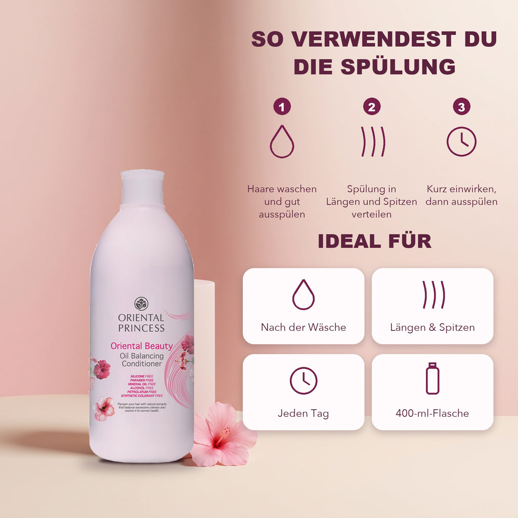 Oriental Princess Oriental Beauty Oil Balancing Conditioner 400 ml | How to use
