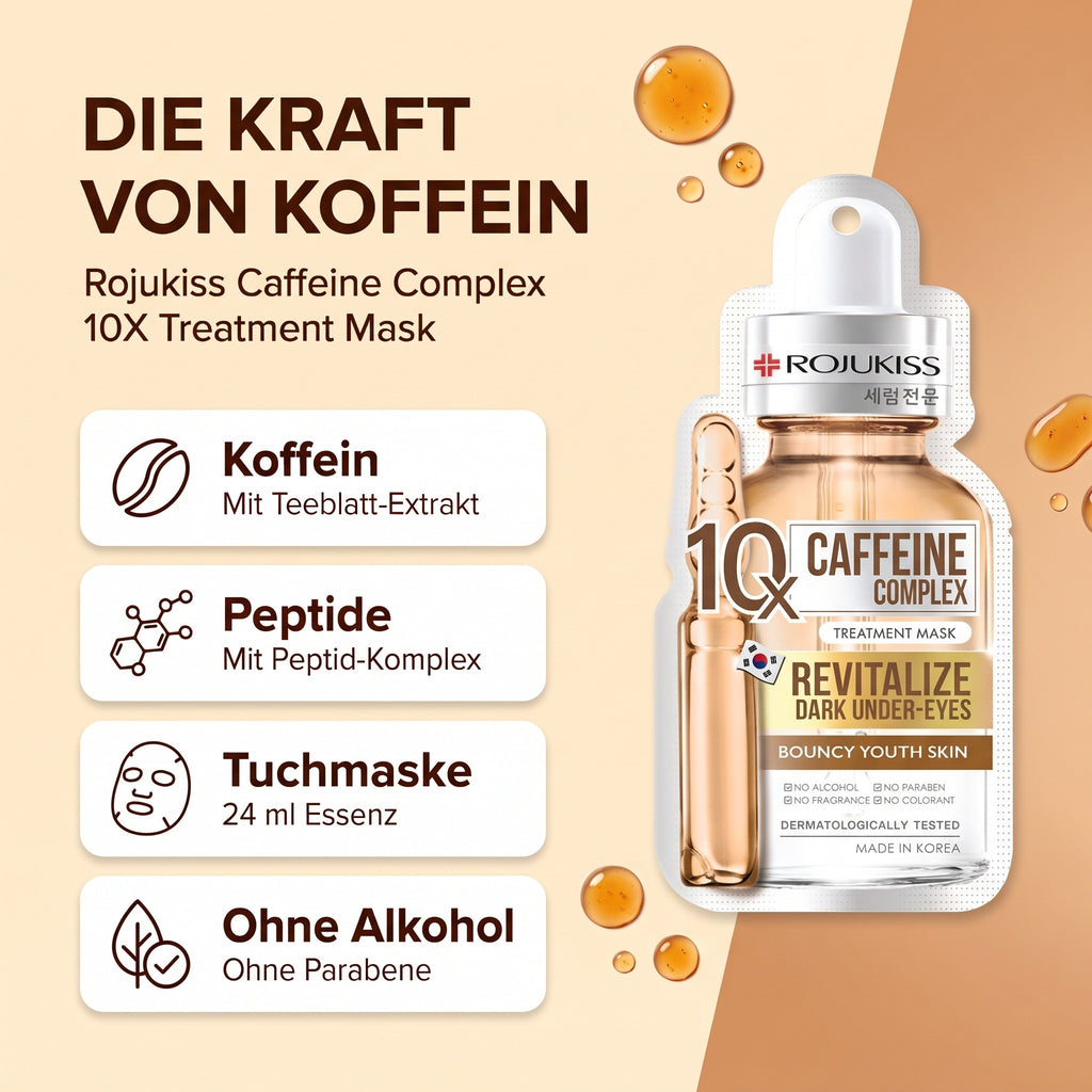 Rojukiss Caffeine Complex 10X Sheet Mask (24 ml) | Benefits