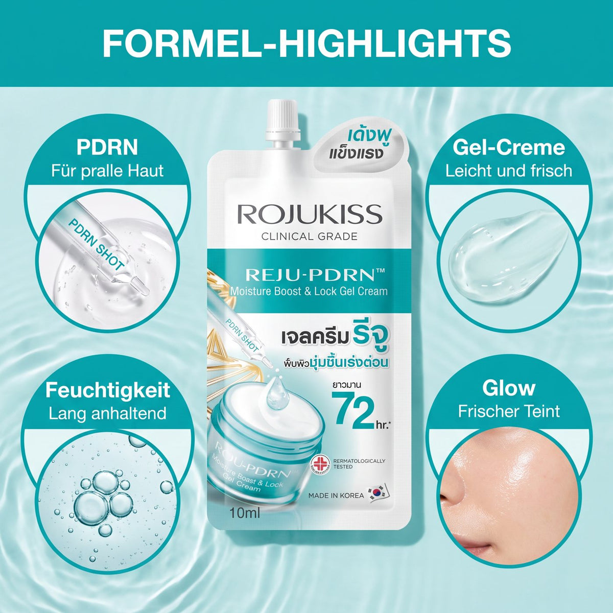 Rojukiss PDRN Gel Cream (10 ml) – Formula highlights