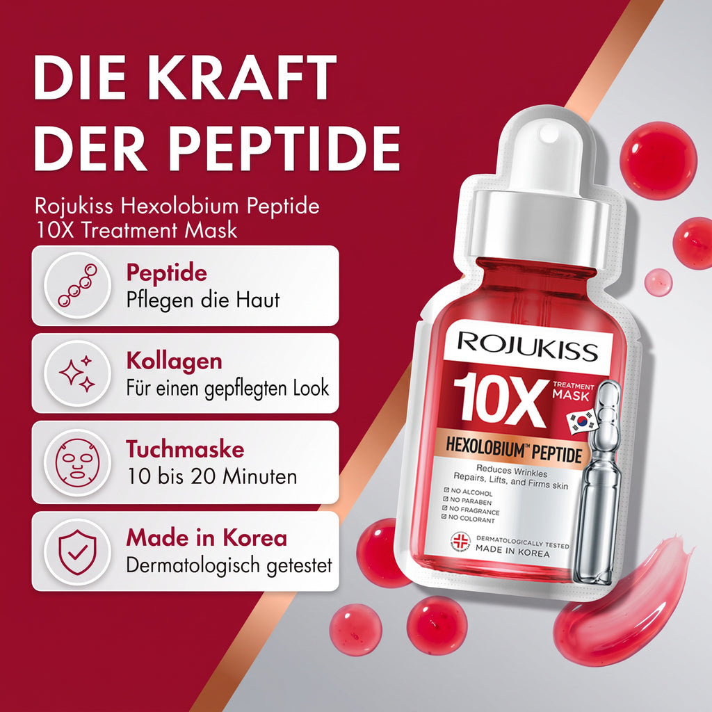 Rojukiss Hexolobium Peptide 10X Tuchmaske (24 ml) | Vorteile