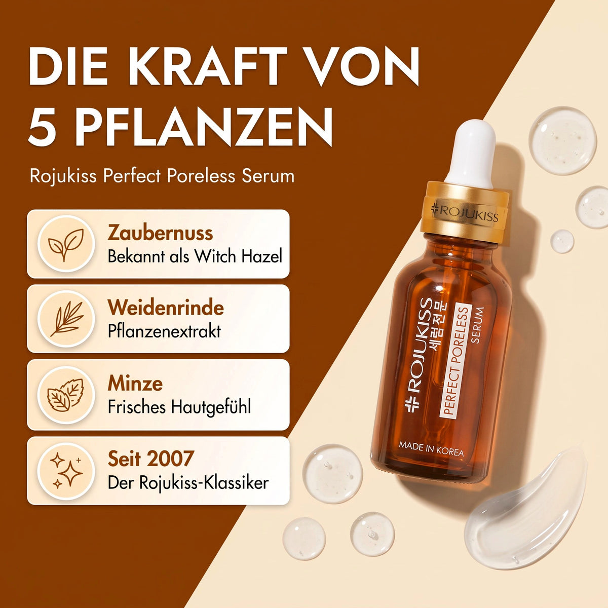 Rojukiss Perfect Poreless Serum 30 ml | Benefits