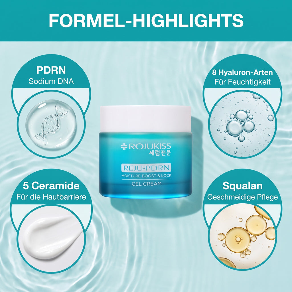 Rojukiss Reju-PDRN Moisture Boost & Lock Gel Cream 50 ml | Formula highlights