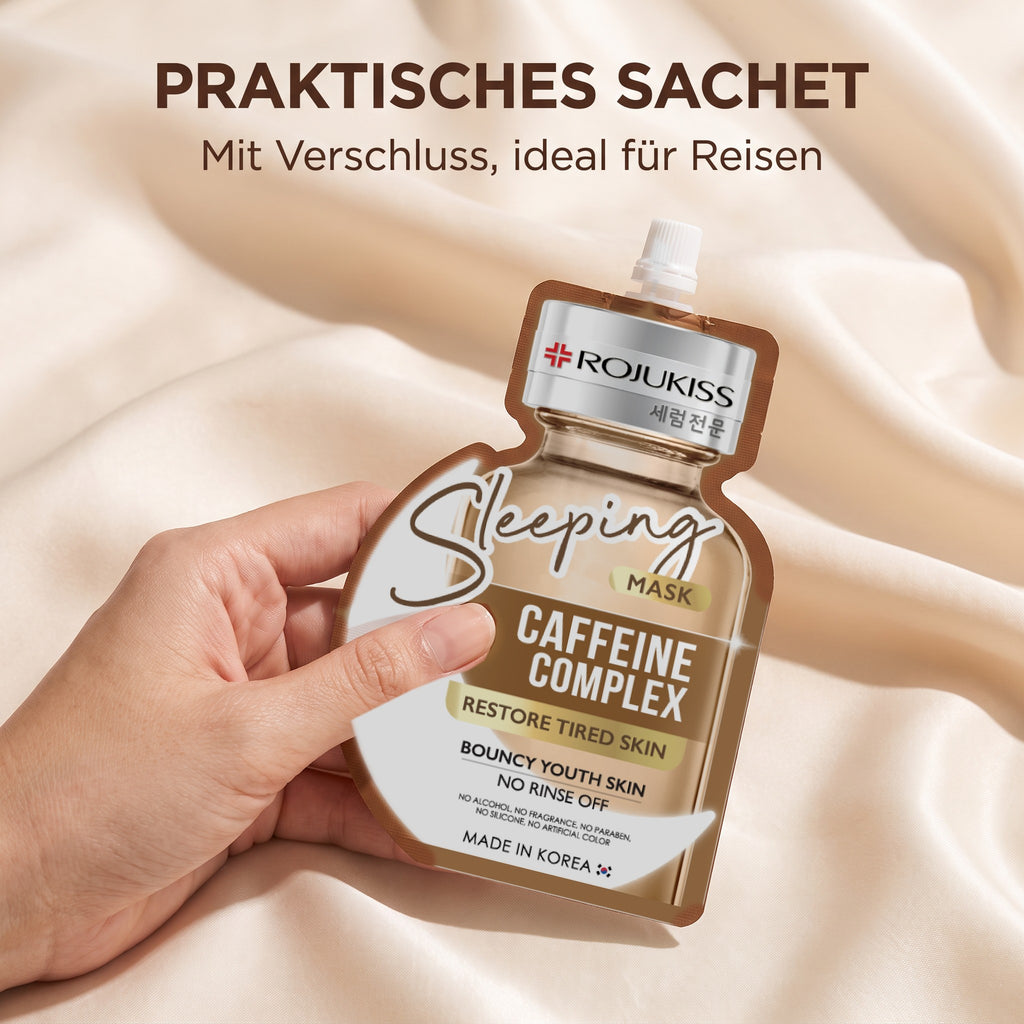 Rojukiss Sleeping Mask Caffeine Complex Sachet (20 ml) | Handy for travel