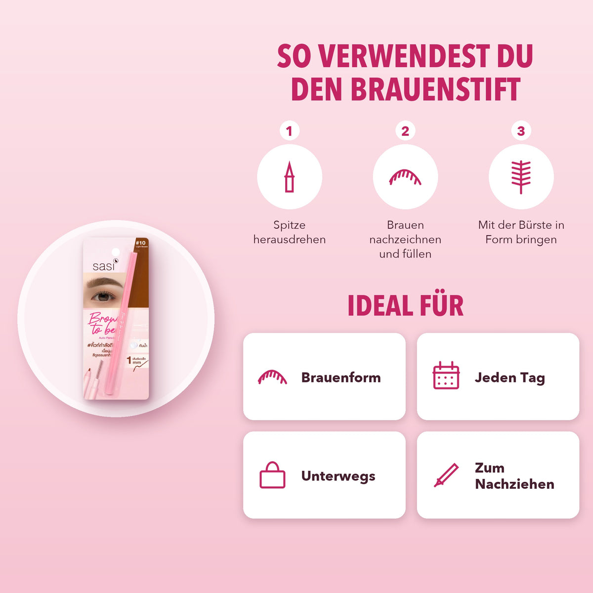 Sasi Brow to Be Auto Pencil 0,1 g | So verwendest du