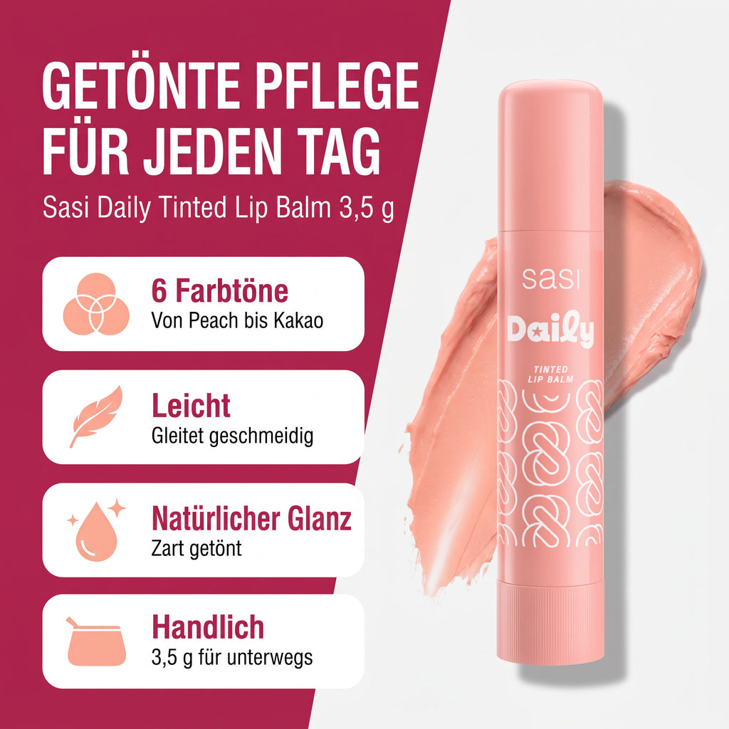 Sasi Daily Tinted Lip Balm 3,5 g | Benefits