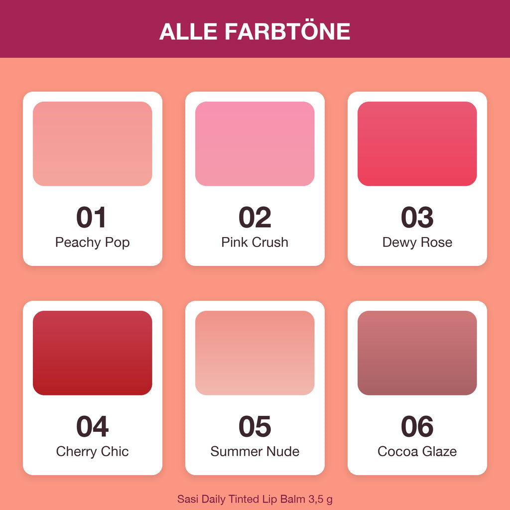 Sasi Daily Tinted Lip Balm 3,5 g | All shades