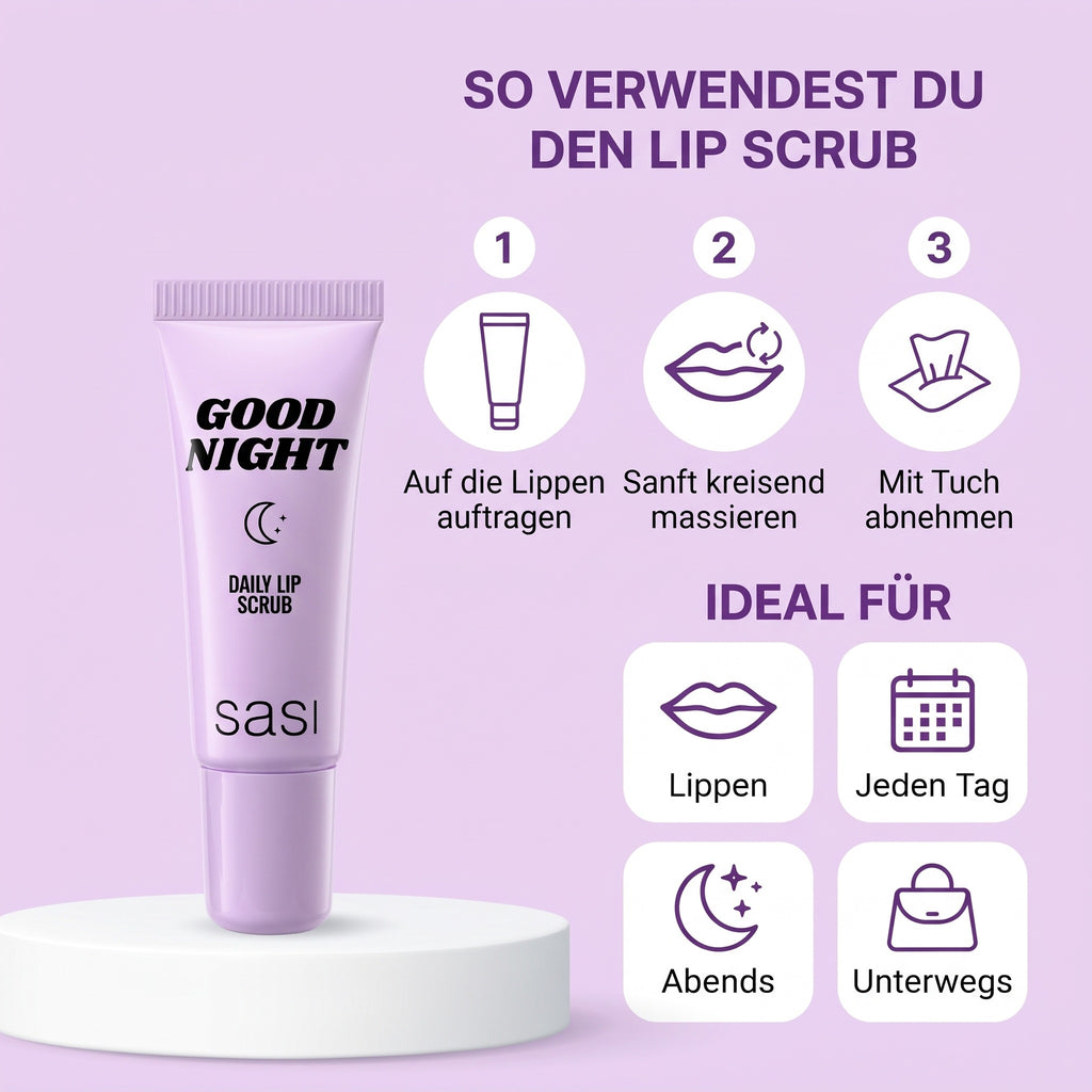Sasi Good Night Daily Lip Scrub 5 g | How to use