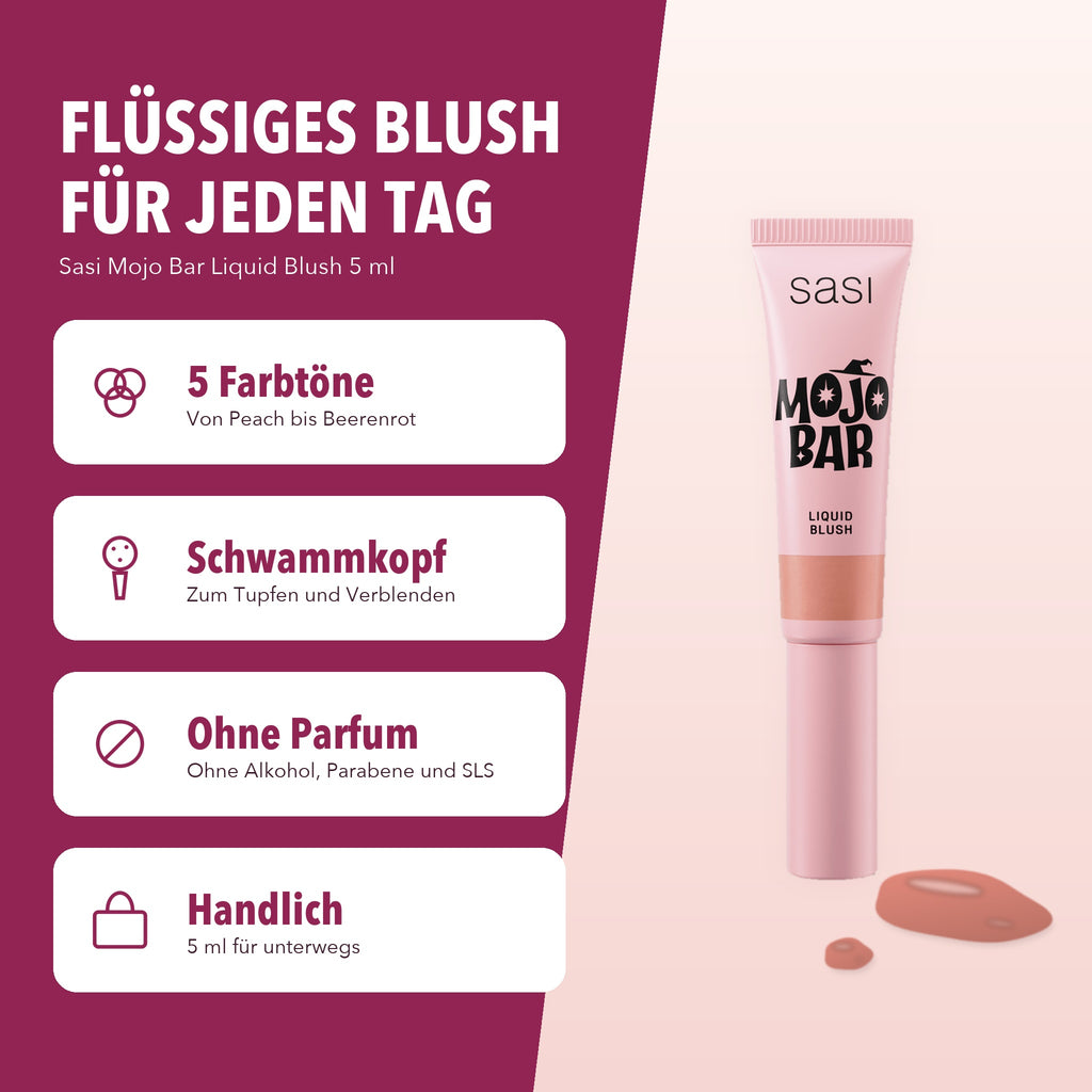 Sasi Mojo Bar Liquid Blush 5 ml | Benefits