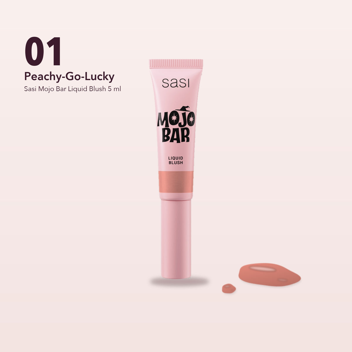 Sasi Mojo Bar Liquid Blush 5 ml | 01 Peachy-Go-Lucky