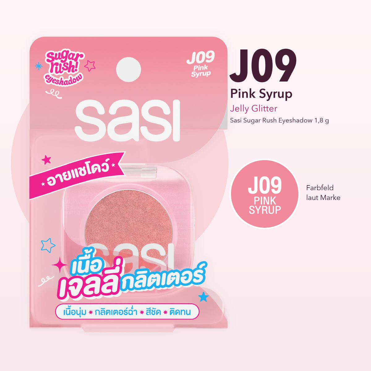 Sasi Sugar Rush Eyeshadow 1.8 g | J09 Pink Syrup