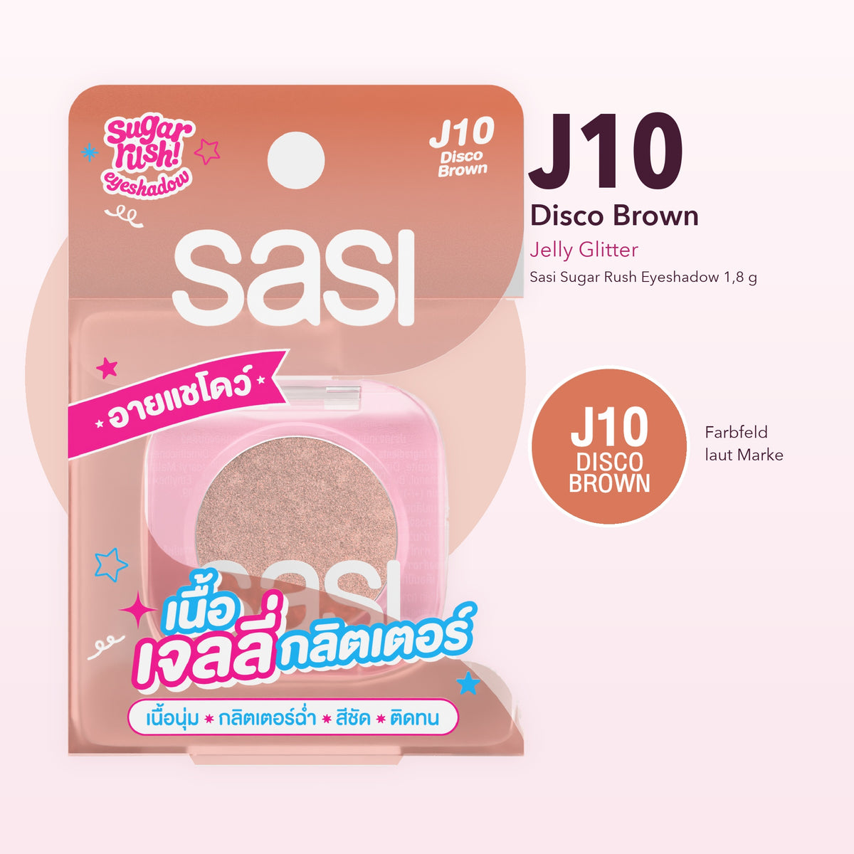 Sasi Sugar Rush Eyeshadow 1.8 g | J10 Disco Brown