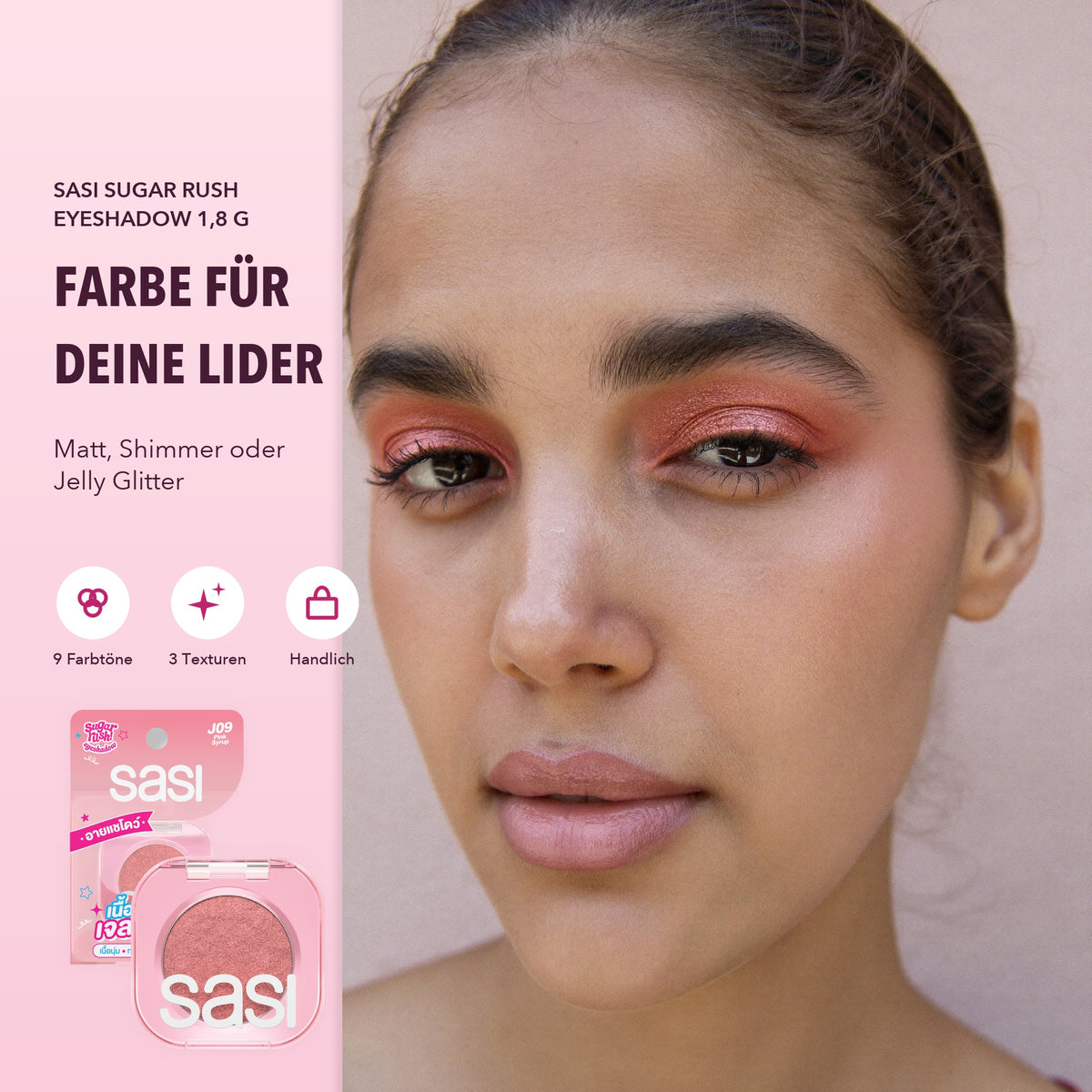Sasi Sugar Rush Eyeshadow 1.8 g | Model wearing eyeshadow