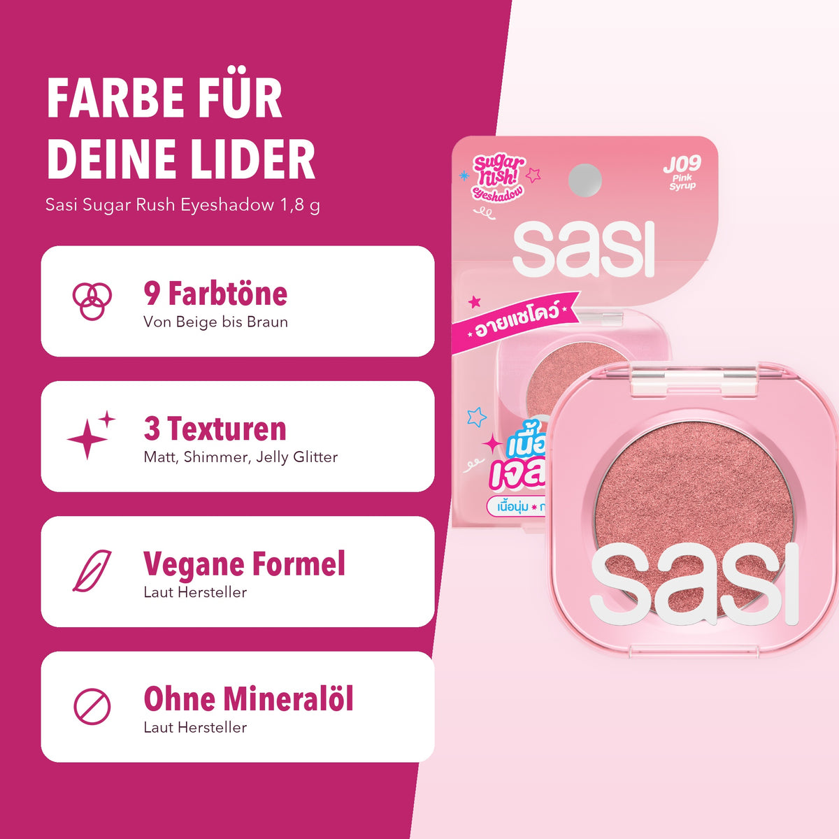 Sasi Sugar Rush Eyeshadow 1.8 g | Benefits