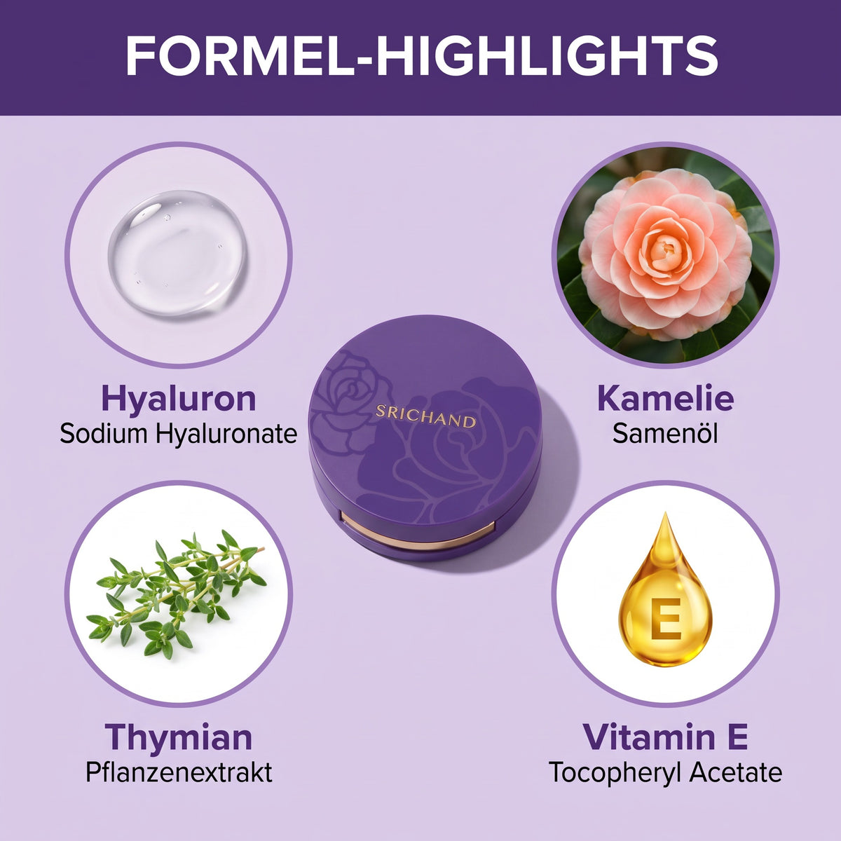 Srichand Bare to Perfect Translucent Compact Powder 9 g | Formula highlights