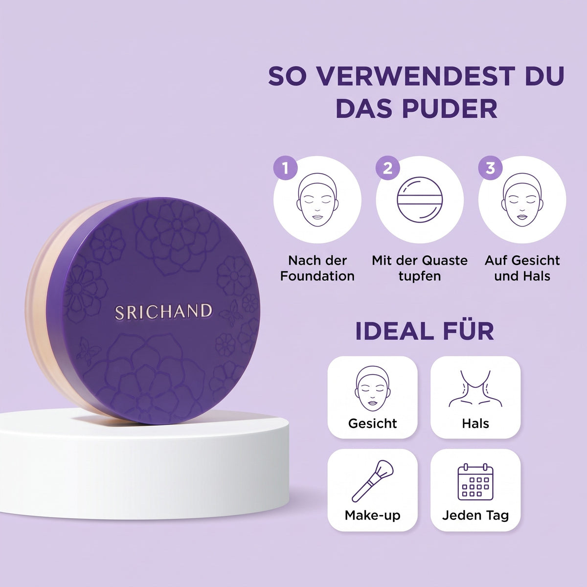 Srichand Bare to Perfect Translucent Powder 10 g | How to use