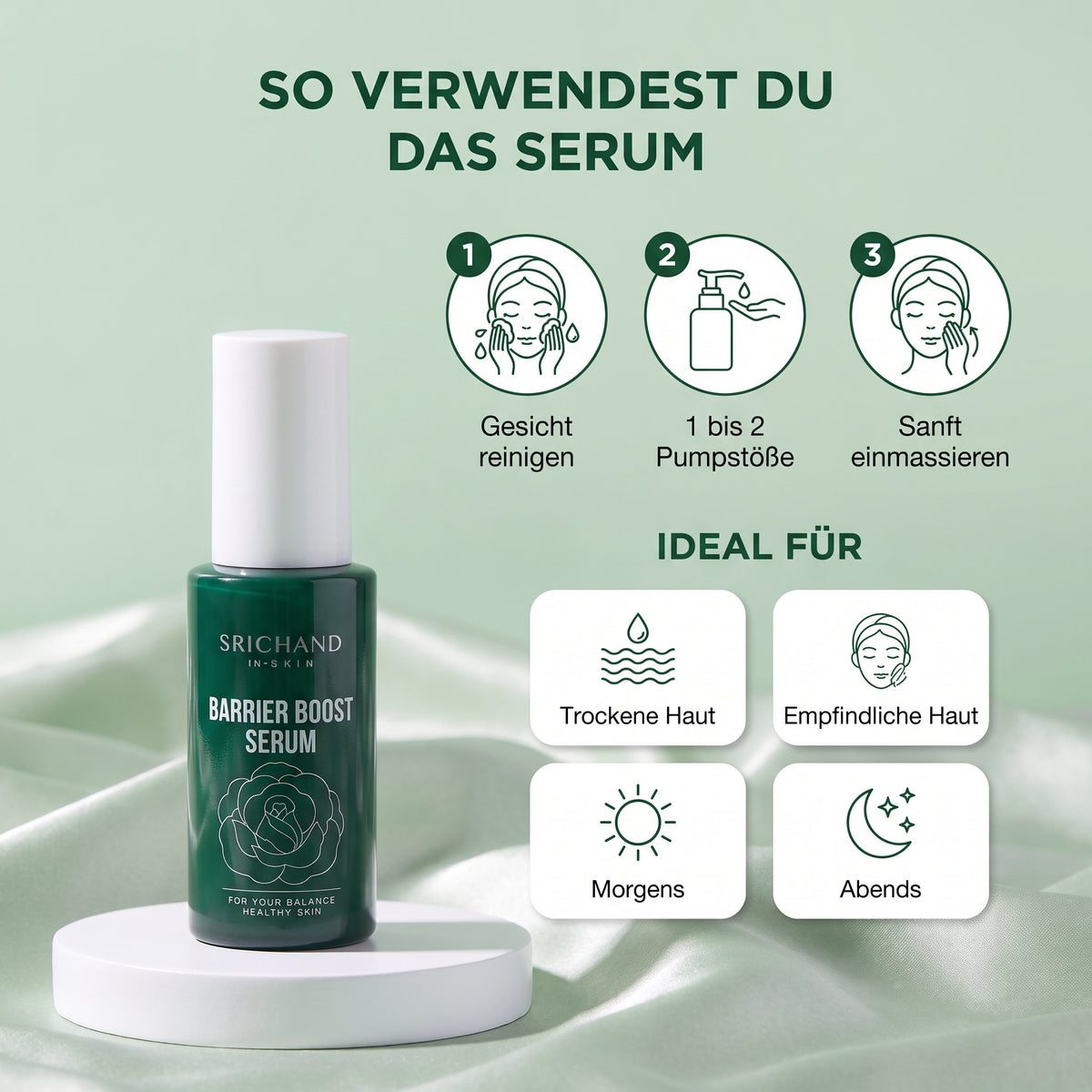 Srichand Barrier Boost Serum 30 ml | How to use