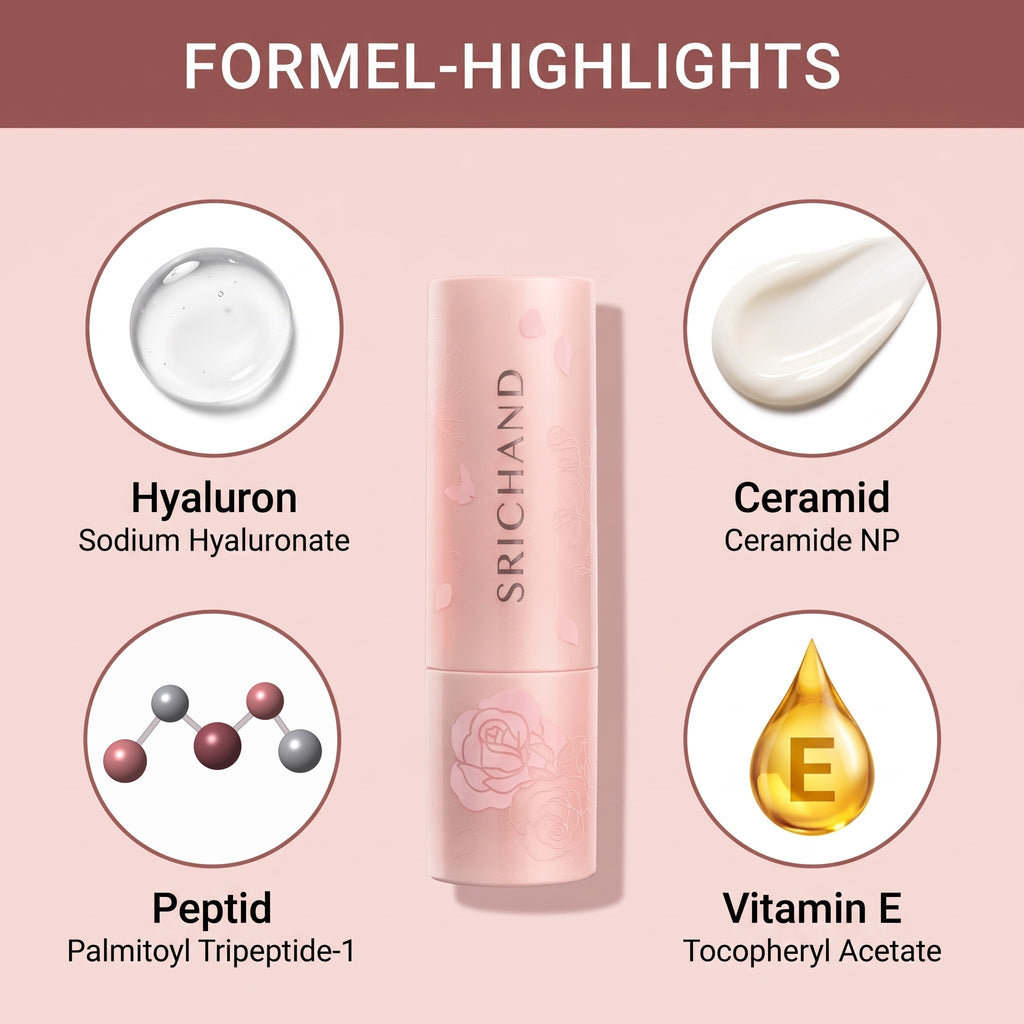 Srichand Enchanted Charming Satin Matte Lipstick 3.5 g | 01 Nude Command | Formula highlights