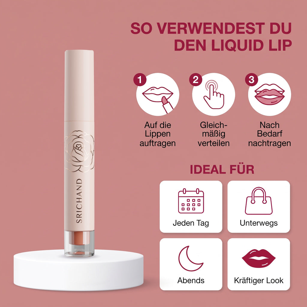 Srichand Feelin Me Matte Liquid Lip 3 g | How to use