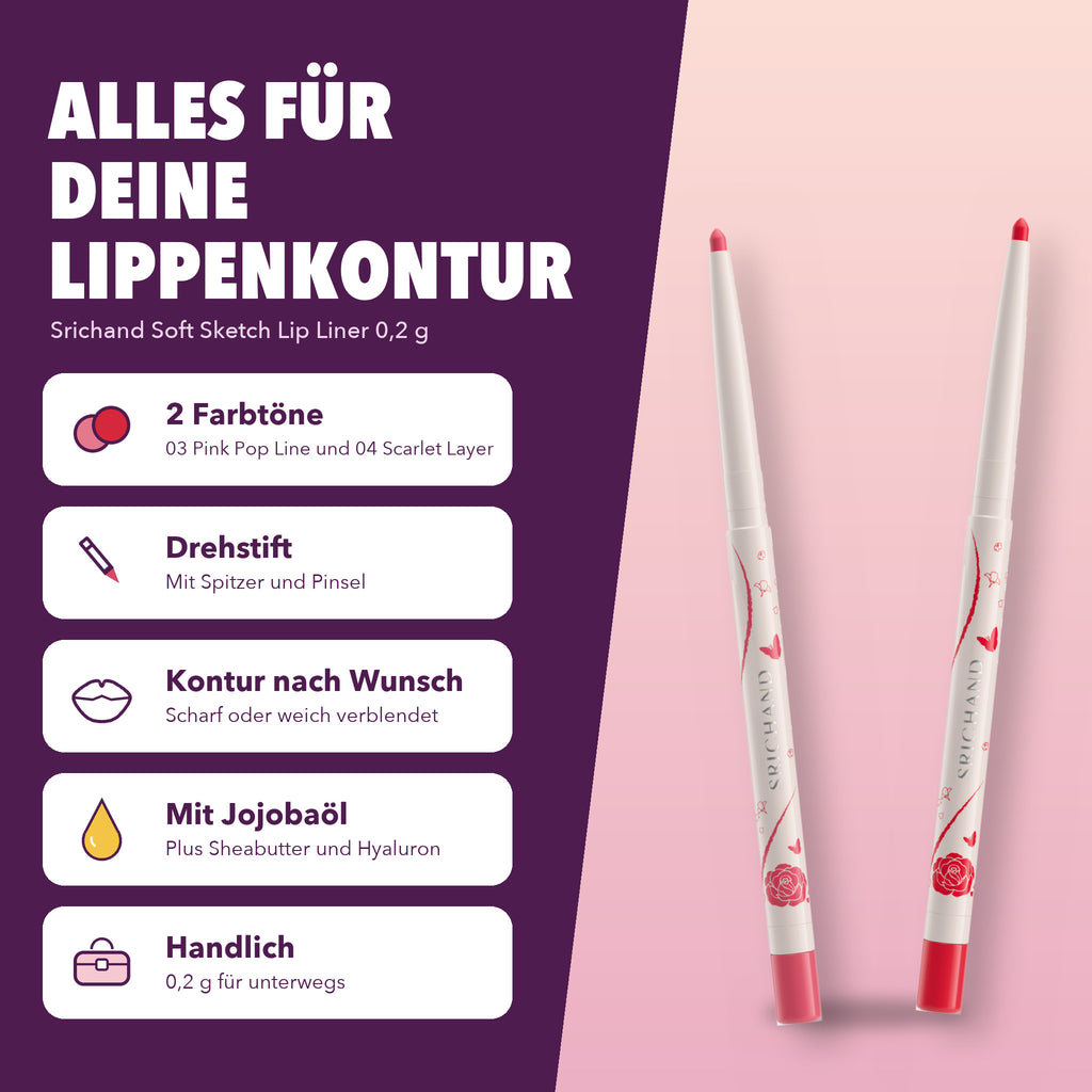 Srichand Masterpiece Me Soft Sketch Lip Liner 0,2 g | Vorteile