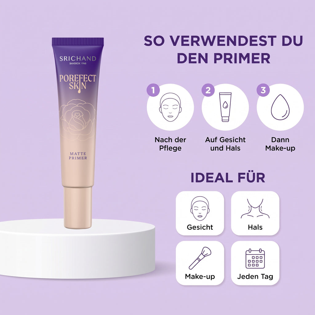 Srichand Porefect Skin Matte Primer 15 g | How to use