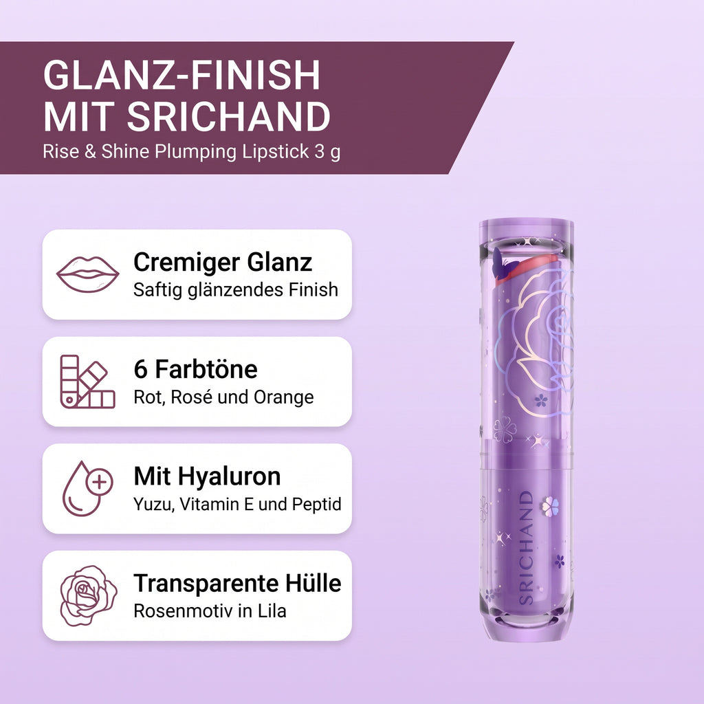 Srichand Rise & Shine Plumping Lipstick 3 g | Vorteile