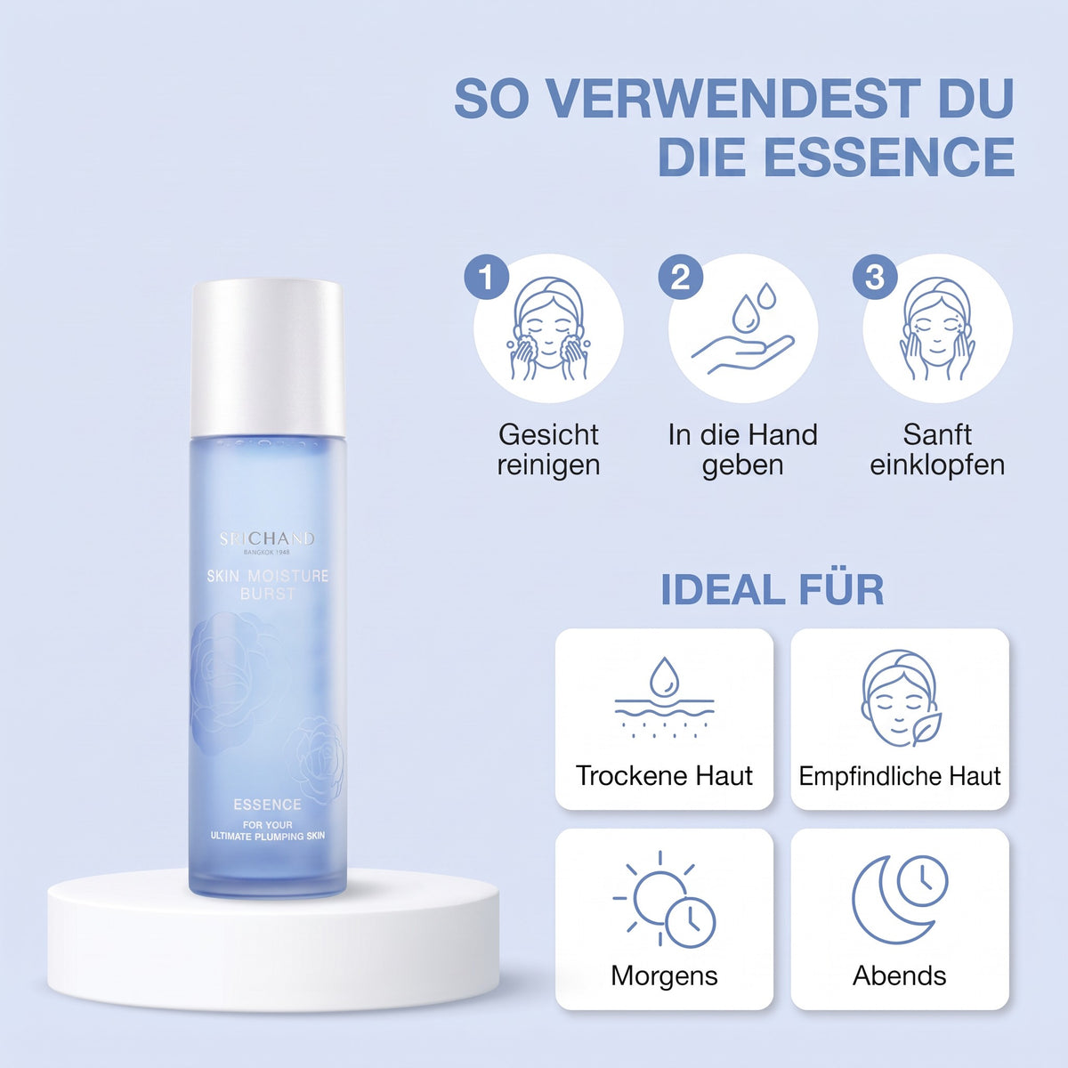 Srichand Skin Moisture Burst Essence 150 ml | How to use