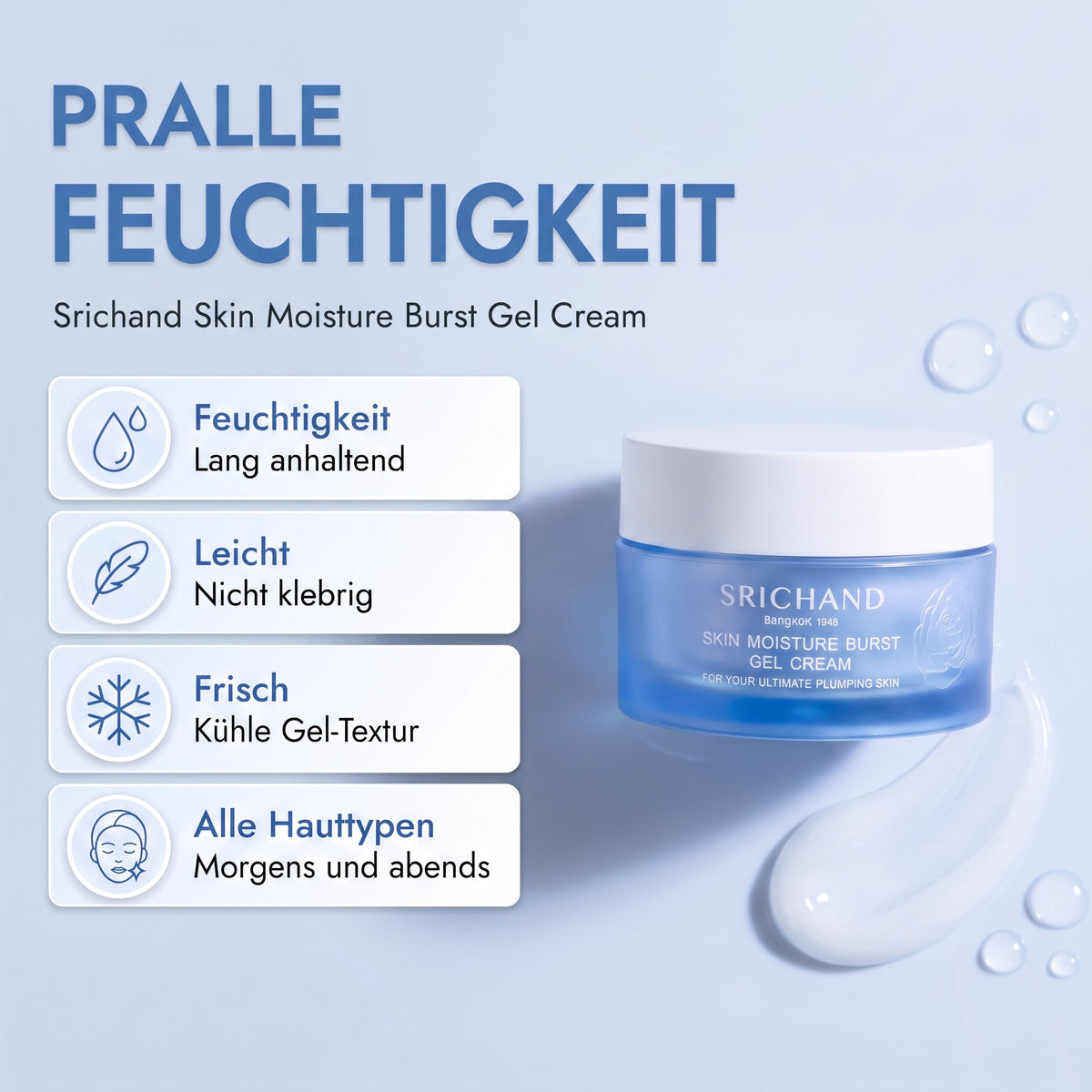 Srichand Skin Moisture Burst Gel Cream 50 ml | Benefits