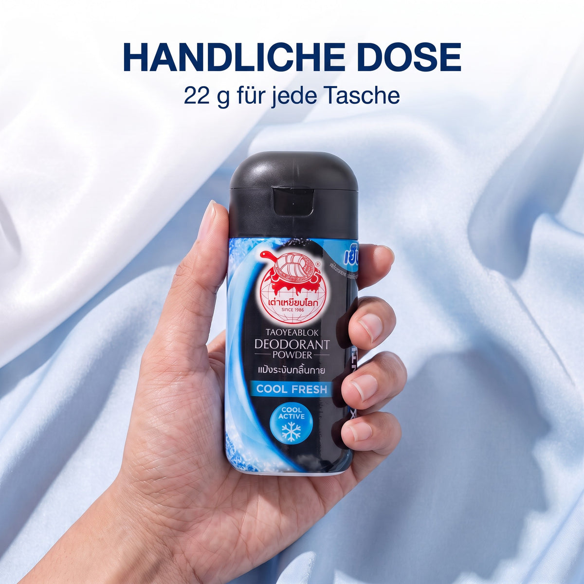 Taoyeablok Deodorant Powder Cool Fresh 22 g | Praktisch für unterwegs