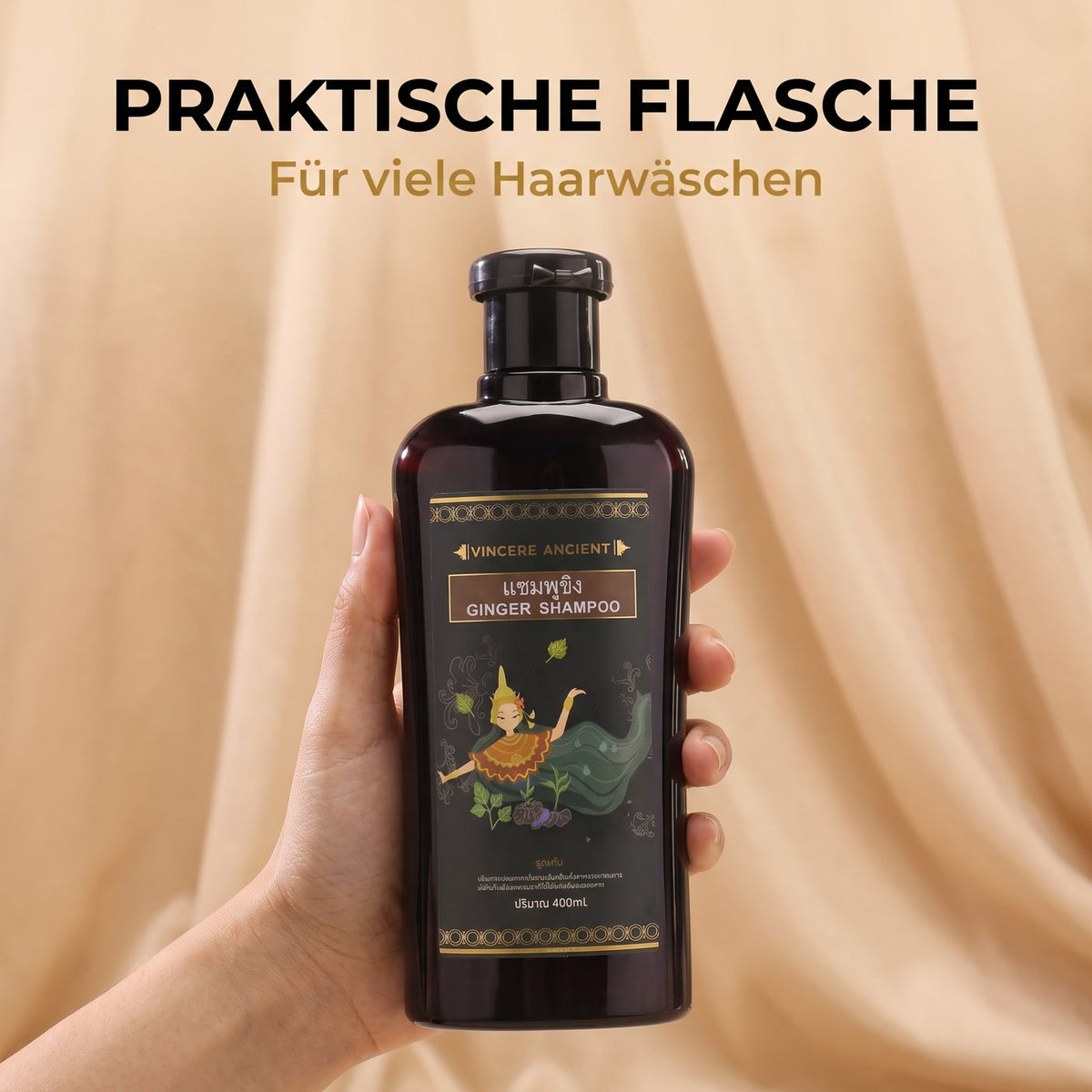 Vincere Ancient Black Ginger Shampoo – Handy on the go