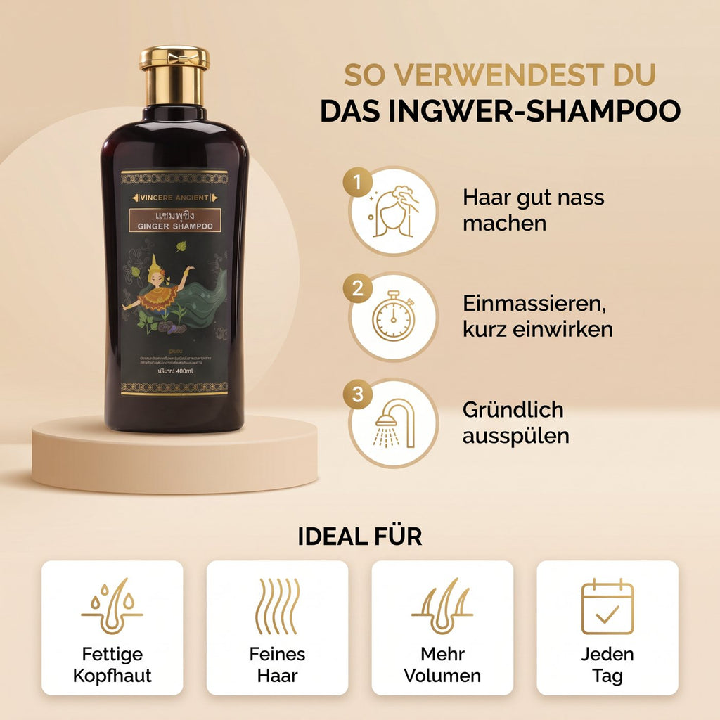Vincere Ancient Black Ginger Shampoo – How to use