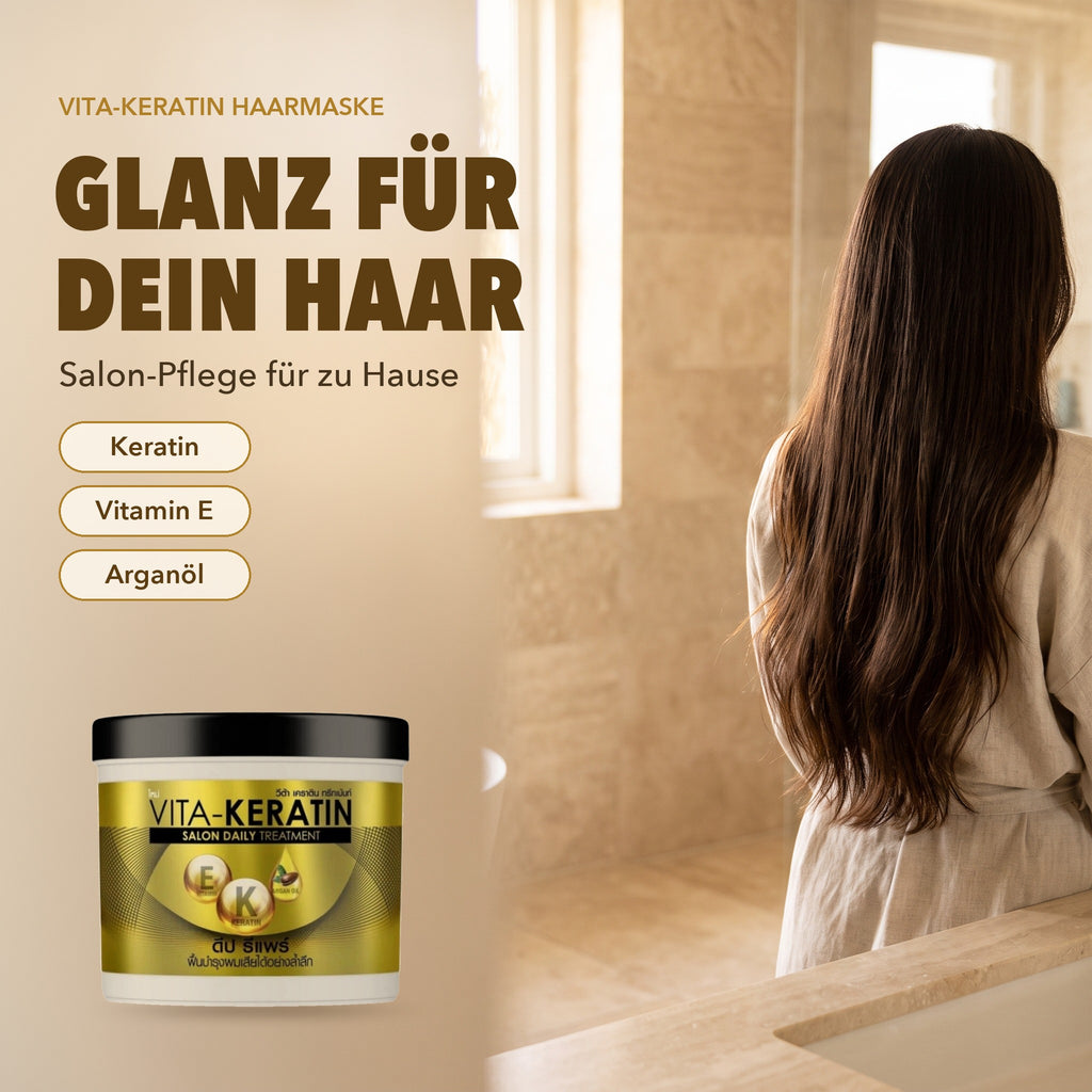 Vita-Keratin hair mask: shine for your hair, with keratin, vitamin E and argan oil